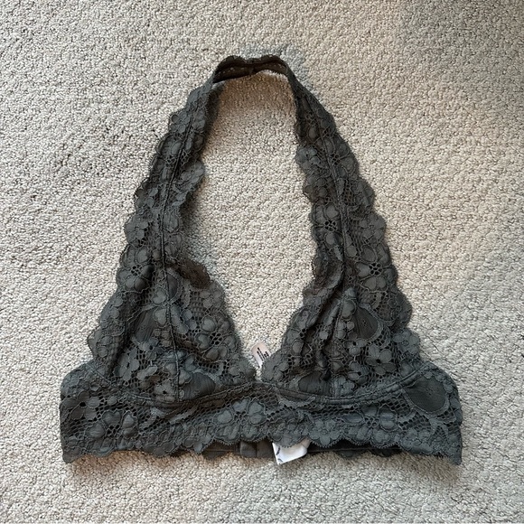 Free People Bras Bralettes | Gray Lace Intimately FP Halter Bralette - Picture 6 of 6